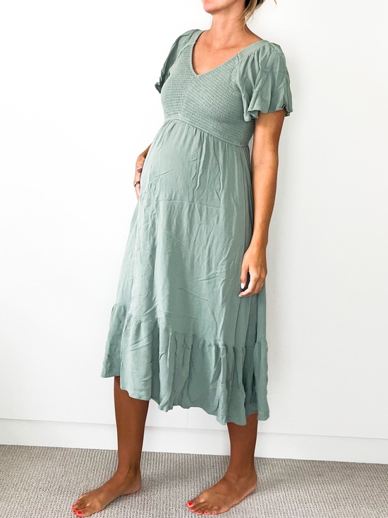 Pinkblush Dresses & Skirts - Pinkblush Sage Green Smocked Midi Dress